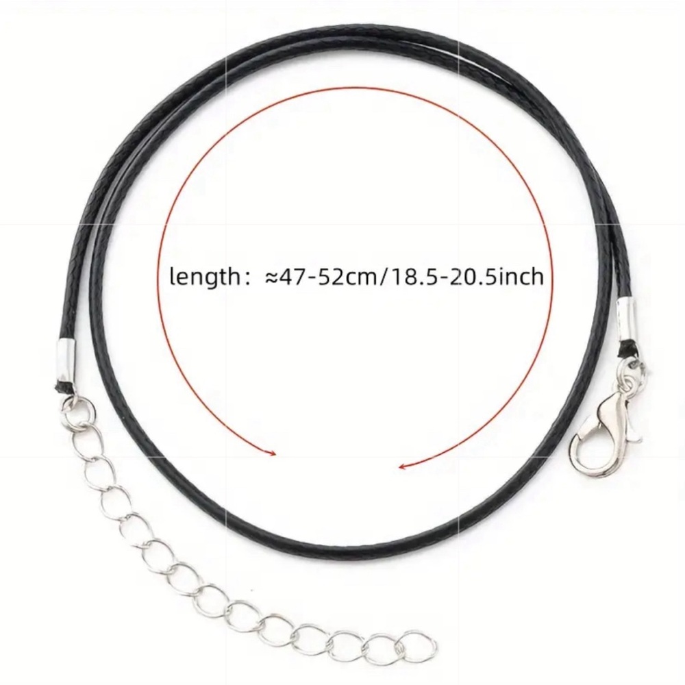 Black Obsidian Gemstone Crystal Pendant Necklace - Picture 3 of 3